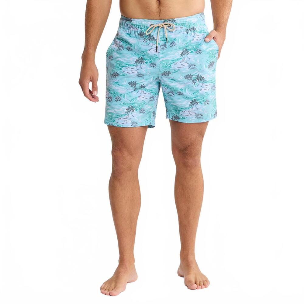 NEW FAIR HARBOR bayberry swim trunks in aqua waters